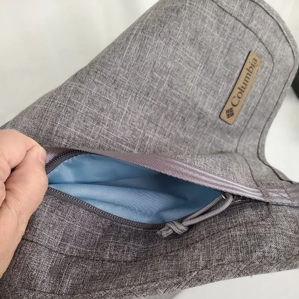 Columbia Diaper Bag Vista Hills Grey w Thermal Bottle Pocket & Removeable Pad